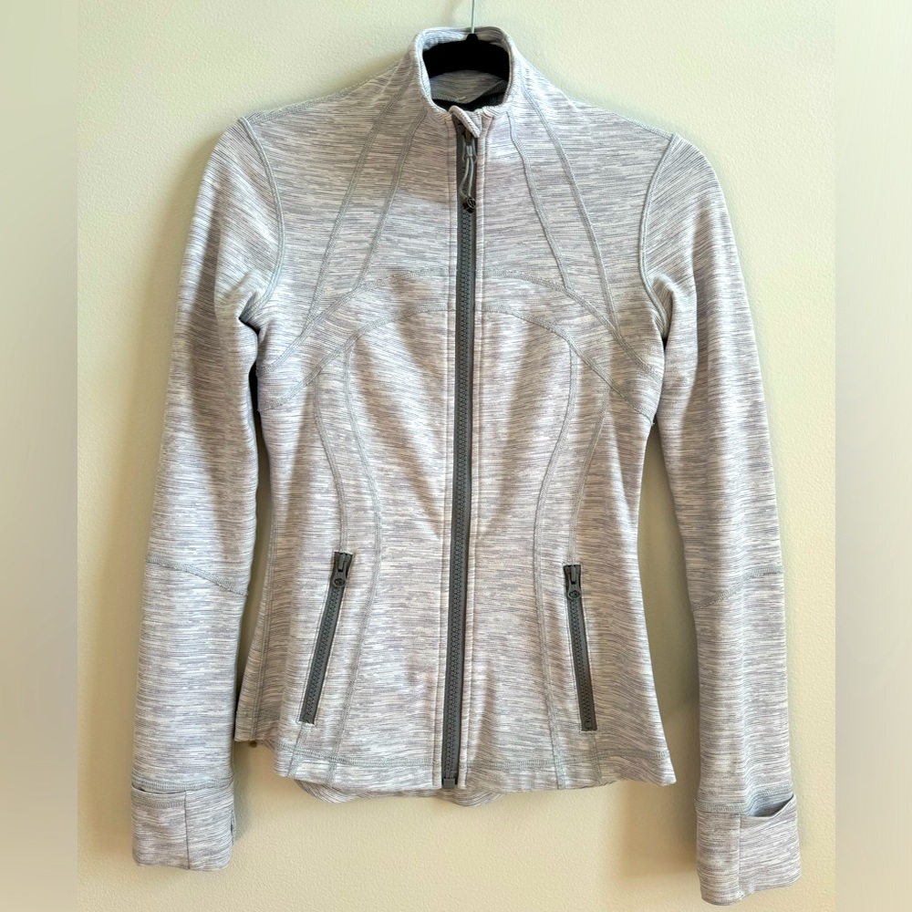 Lululemon Define Jacket Wee are from Space Grey Alpine White 4 Zip Up